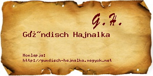 Gündisch Hajnalka névjegykártya